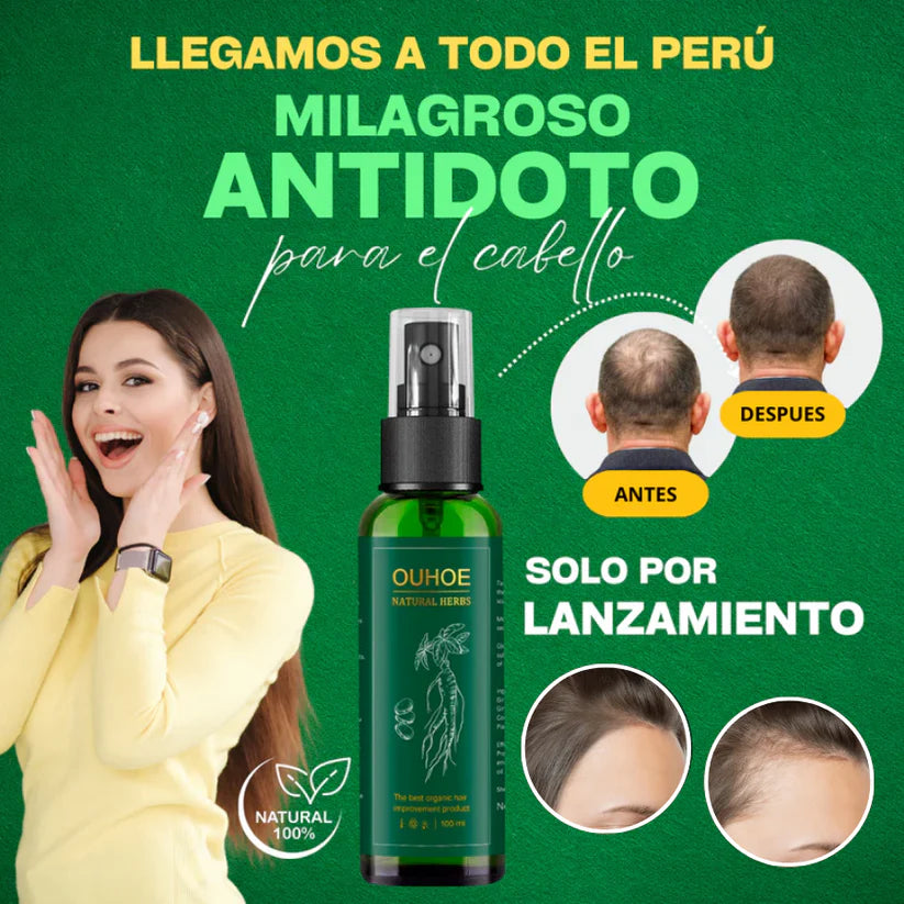 OUHOE-SPRAY PARA DECIR ADIOS A LA CAIDA DE CABELLO