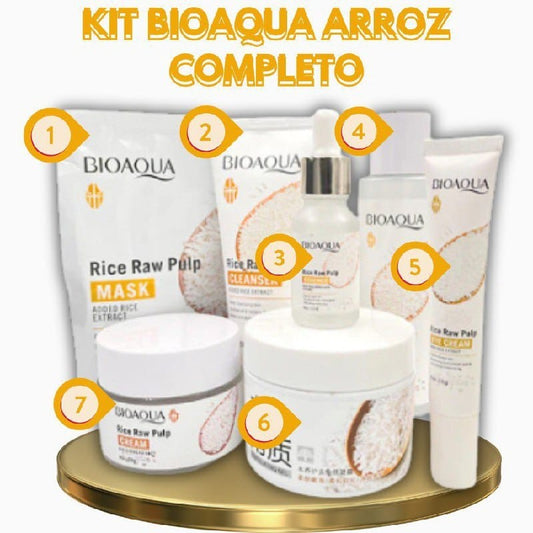 KIT BIOAQUA DE ARROZ PIEL PERFECTA , SIN MANCHAS E IMPERFECCIONES